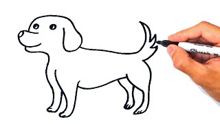 Cómo dibujar un Perro Muy Fácil  Dibujo de Perro [upl. by Malkah]