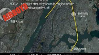 NTSB Animation Flight 1549 Hudson River Landing US Airways [upl. by Tiff]