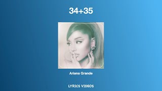 Ariana Grande  3435 lyric video [upl. by Neggem]