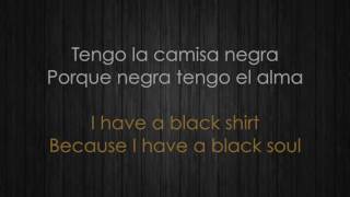 Juanes  La camisa negraThe Black Shirt Letra española e inglesaSpanish amp English Lyrics [upl. by Elletnahs231]