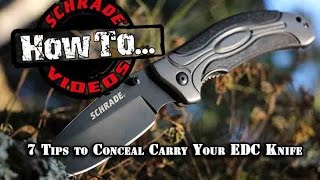 7 Tips to Conceal Carry Your EDC Knife  Best Practices  Schrade [upl. by Otcefrep]