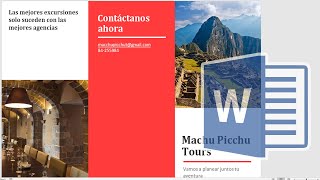 WORD Como HACER un TRIPTICO en WORD 20162019 [upl. by Torrin871]