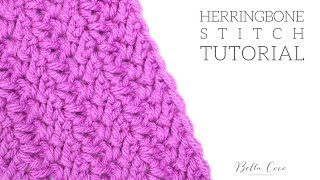 CROCHET Herringbone Stitch  Bella Coco [upl. by Ajim]