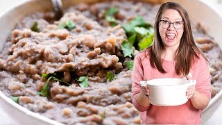 Homemade Refried Beans Easiest recipe EVER [upl. by Innis]