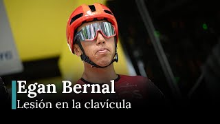 Lesión de Egan Bernal Se rompe la clavícula en España durante el Tour de Francia campeón  AD12 [upl. by Reseta]