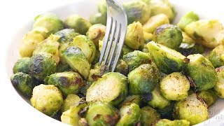 Oven Roasted Frozen Brussels Sprouts Recipe [upl. by Akcimat399]