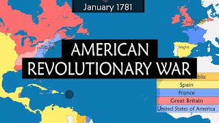 American Revolutionary War  Summary on a Map [upl. by Kolk]