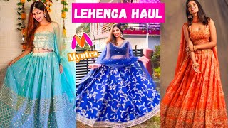 Myntra Lehenga Haul  Branded Designer Lehengas for EngagementSangeetWedding [upl. by Ydal]