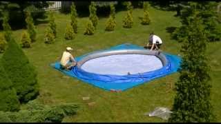 Bestway pool 457x122 installation step by step [upl. by Yeniar]