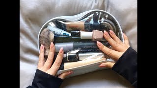 ASMR PlasticSticky Sounds amp Tapping on a Makeup Bag no talking [upl. by Fiedler]