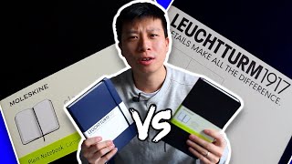 Moleskine vs Leuchtturm 1917  Writers Notebook Review  Pen Test [upl. by Teryl]