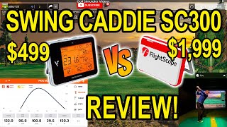 Swing Caddie SC300  INDOOR Review amp Unboxing vs Flightscope Mevo [upl. by Pomona]