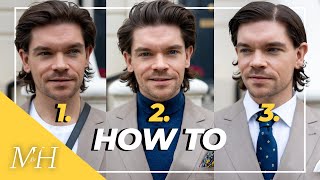 3 Mens Hairstyles For Longer Hair  Hair Tutorial [upl. by Esilenna]