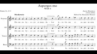 Anton Bruckner  Asperges Me WAB 4 w score [upl. by Rhines742]