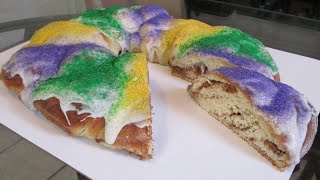 New Orleans Cream Cheese filled King Cake [upl. by Lekim534]