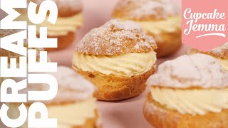 All About Choux Cream Puff Recipe amp Tutorial  Choux Pastry made easy  Cupcake Jemma [upl. by Inot884]