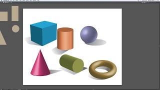 Basic 3D Shapes in Adobe Illustrator 6 shapes [upl. by Haropizt86]