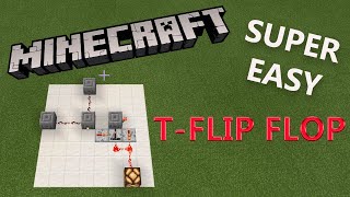 Minecraft How to build a TFlip Flop Easy Redstone tutorial [upl. by Alley3]