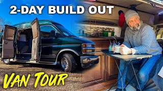 SUPER Affordable Camper Van BUILD OUT  Conversion Van With Bed Shower Kitchen amp Toilet [upl. by Jaclyn]