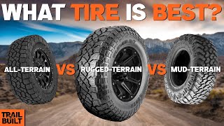 AllTerrain vs Rugged Terrain vs Mud Terrain Tires [upl. by Ozner324]