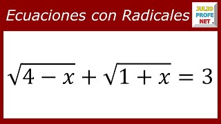 ECUACIONES CON RADICALES  Ejercicio 7 [upl. by Tegan]