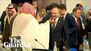 Putin and Saudi crown prince highfive at G20 summit [upl. by Dolf]