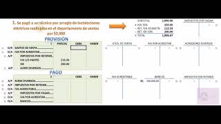 Registro Contable de Honorarios Retenciones de ISR e IVA [upl. by Atrahc362]