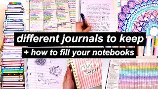 Different Journals To Keep  How To Fill Your Notebooks [upl. by Enram117]