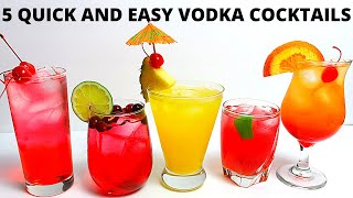 5 Easy Vodka Cocktails [upl. by Quintie]