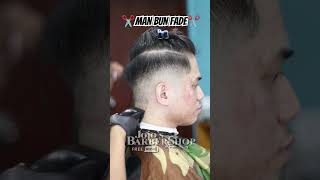 Man Bun Fade jojosbarbershop fade haircuttutorial hairstyle [upl. by Aissila]