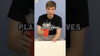 MrBeast Cut A Table In HALF With Plastic Knives [upl. by Jarrad607]