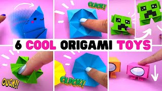 6 SUPER COOL origami FIDGET TOYS diy fidget toys [upl. by Zins]