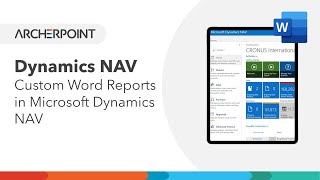 Microsoft Dynamics NAV Create Reports with Microsoft Word [upl. by Anel25]