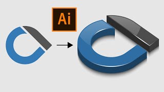 How to Create 3D Glossy Logo in Adobe Illustrator  Easy Tutorial [upl. by Bisset]