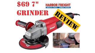 Bauer 7in Angle Grinder REVIEW Harbor Freight Let the sparks fly SKU 57003 [upl. by Analah]