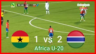 Africa U20 Ghana vs Gambia 1  2 Goals and Highlights [upl. by Mehcanem]