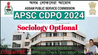 APSC CDPO Sociology Optional Question paper [upl. by Almena791]