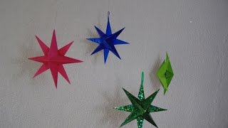 Cómo hacer Estrella de papel para navidad [upl. by Anerual]