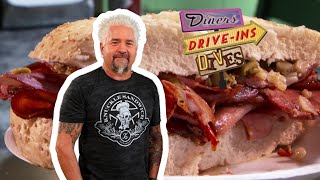 Guy Eats the Best Po Boy in New Orleans at Parasols  Diners DriveIns and Dives  Food Network [upl. by Darby]