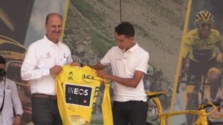 Zipaquirá a los pies de Egan Bernal tras su regreso del Tour de Francia [upl. by Ahsinra]