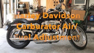 How To Adjust Harley Davidson Carburator Air Gas Screw [upl. by Steffen]