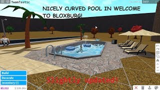 TUTORIAL How to build a nicely curved pool in Welcome to Bloxburg Slightly updated [upl. by Landre]