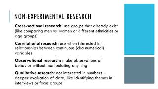 71 Overview of NonExperimental Research [upl. by Varini251]