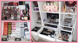 Organizing My Entire Makeup Collection So Satisfying [upl. by Nerraw]