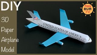 HOW TO MAKE A SIMPLE AIRPLANE MODEL WITH PAPER I DIY PAPER AIRPLANE I EASY DIY PAPER CRAFTS [upl. by Allac739]