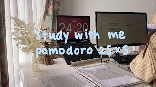 study with me with lofi music  Pomodoro 25 min study x 5 min rest [upl. by Wattenberg91]