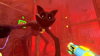 CATNAP Boss fight Jumpscares  Poppy Playtime Chapter 3 [upl. by Enerahs]