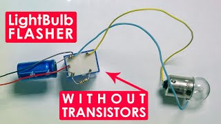 Light Bulb Flasher Without Transistors Using Just a Relay DIY [upl. by Eelam693]