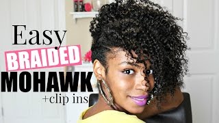 Easy Braided Mohawk ►Natural Hair [upl. by Keriann]