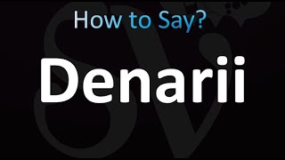 How to Pronounce Denarii correctly [upl. by Ydorb]